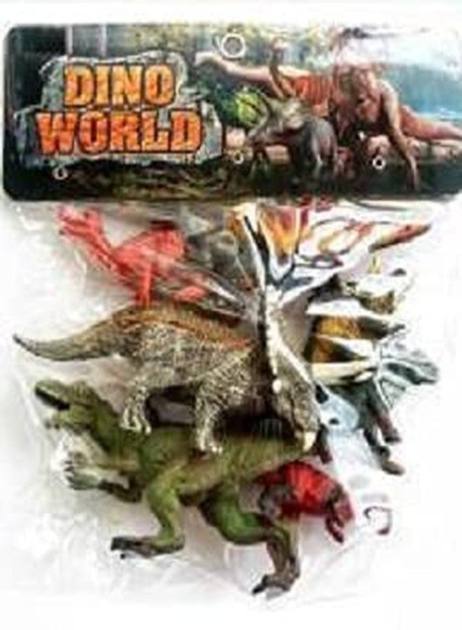 OANGO مجموعة أوانجو من 8 قطع من ألعاب الديناصورات المطاطية الصغيرة والمتوسطة والكبيرة الحجم، مناسبة للأطفال من عمر سنتين إلى 5 سنوات، غير سامة (مجموعة ديناصورات من 8 قطع) - Image 5